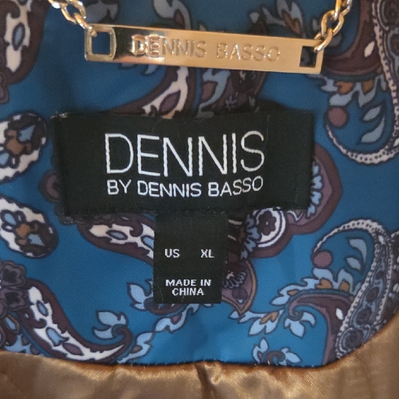 Dennis Basso Floral Brown Puffer Jacket - Picture 2 of 10